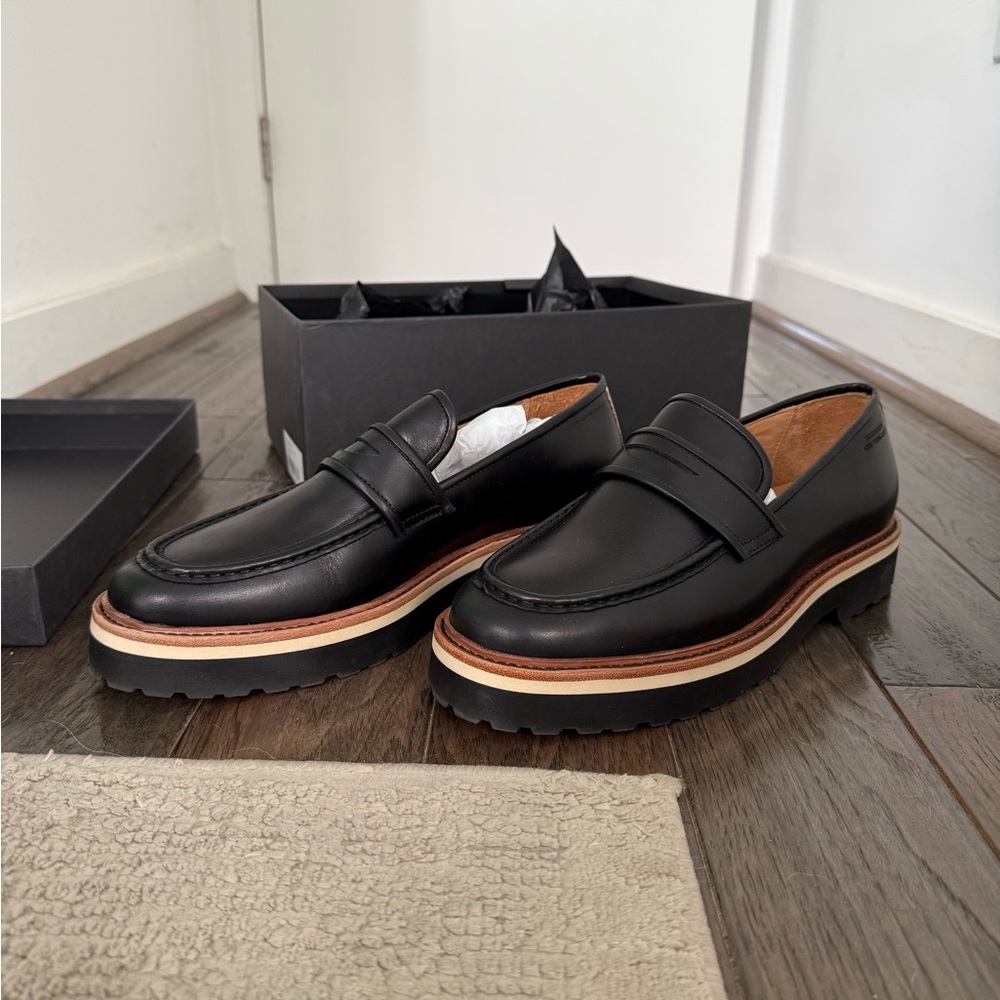 Saturdays New York City Black Leather Loafers